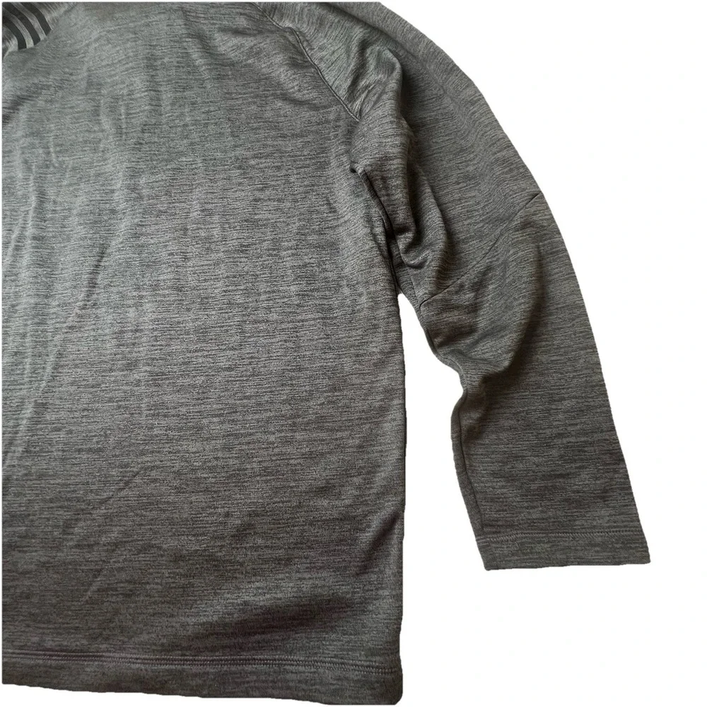 Adidas Golf Men's Sweatshirt Grey and Black Fleece Lined 1/4 Zip Athletic XL